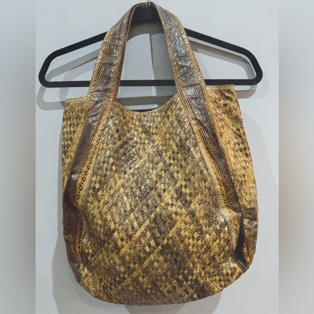 Beirn Snakeskin “Jenna” Tote Bag